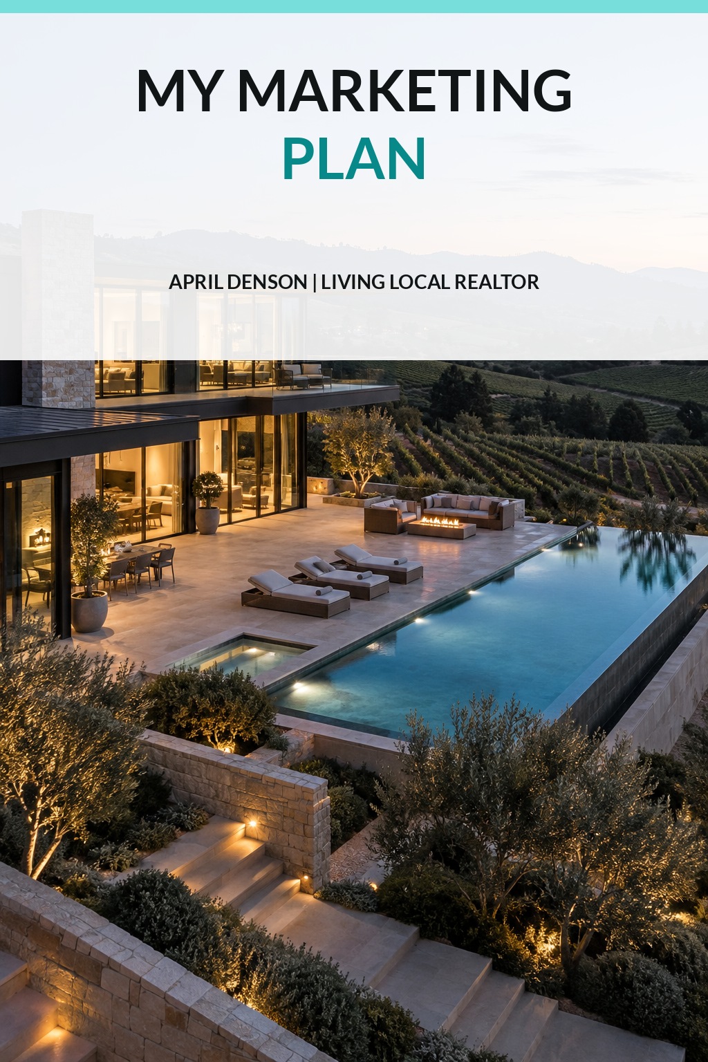 April Denson's real estate marketing plan cover